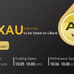 LBank Exchange Will List VNX Gold (VNXAU) on October 25, 2022