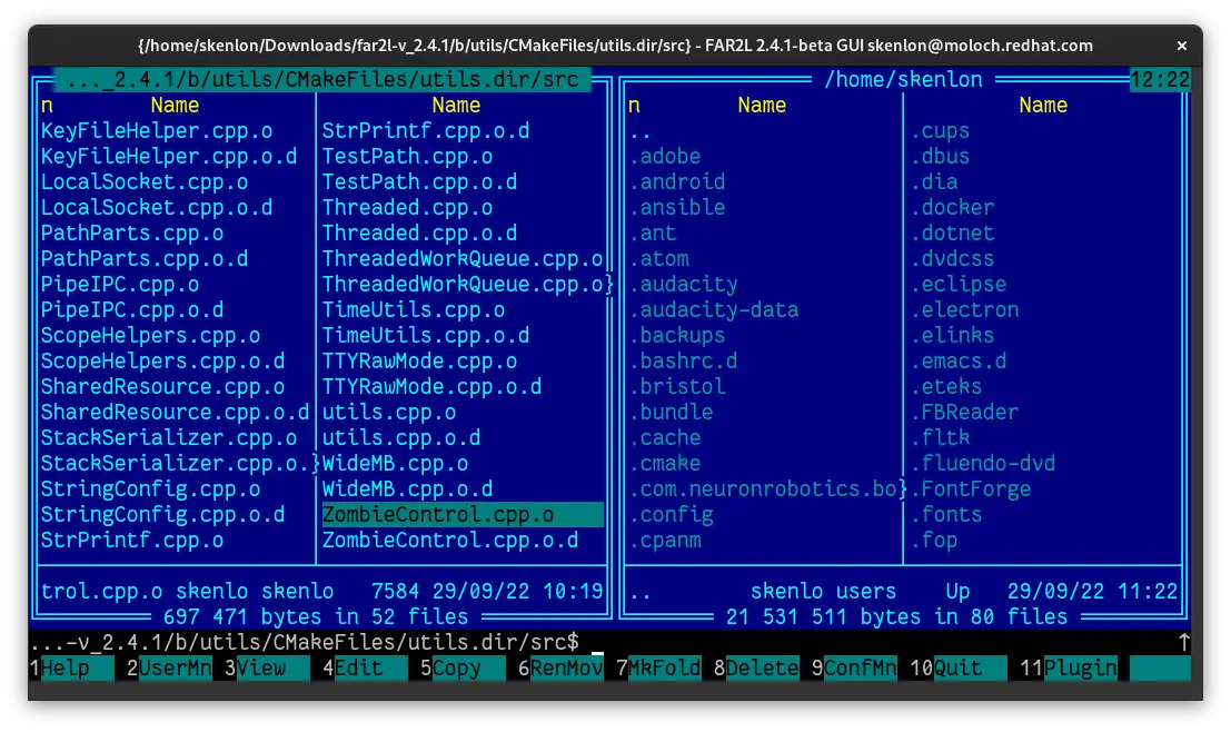 Enjoy two-panel file management on Linux with far2l