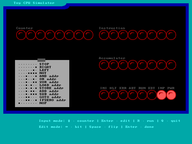 Image of a Toy CPU simulator.