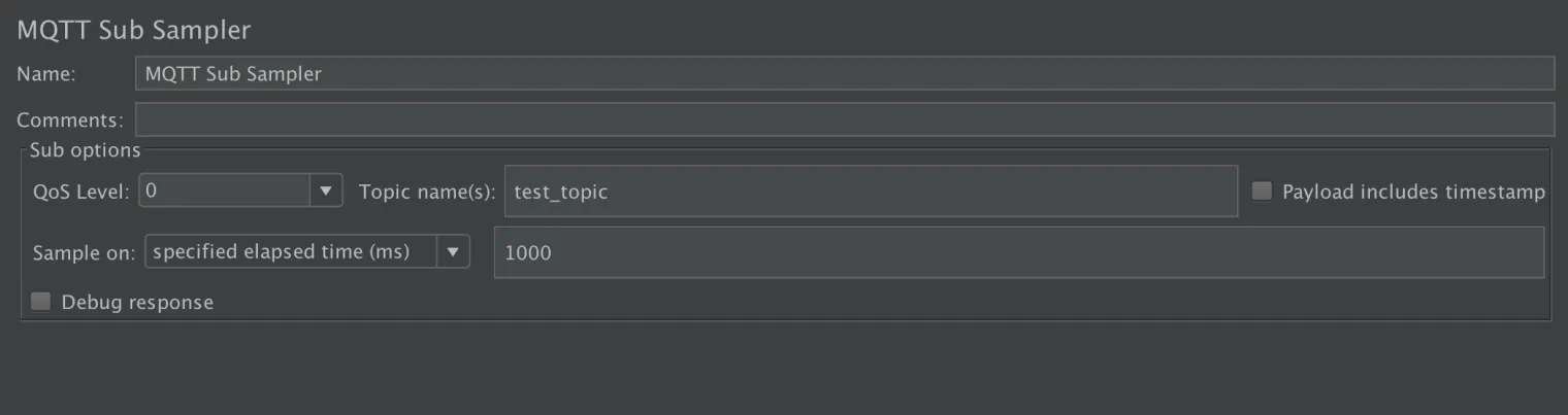 MQTT sub sampler interface