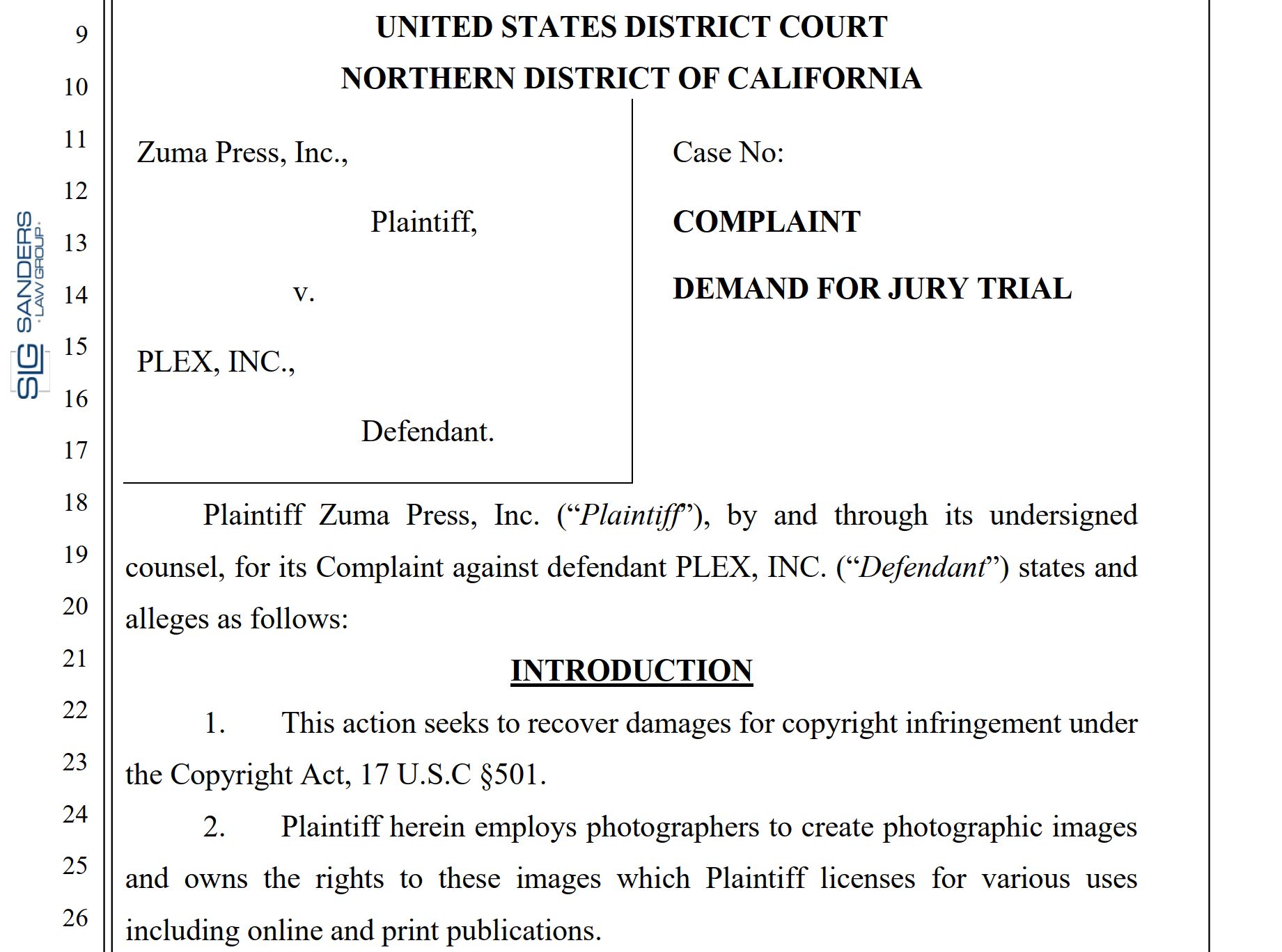 plex lawsuit