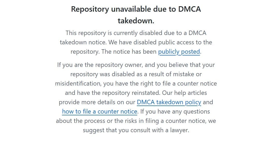 github dmca